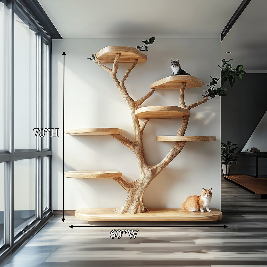 Rustic Cat Tree Natural Wood Cat Furniture Handmade Gift Cat