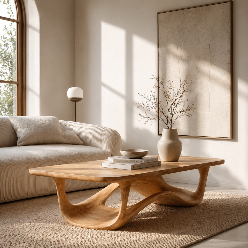 Contemporary Sculptural Coffee Table For Living Room