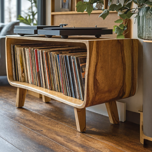 Elegant Record Player Stand For Living Room